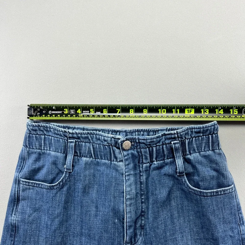 J.Crew Wide Jeans Womens 27 Blue Denim Cotton High Rise Button Fly Medium Wash